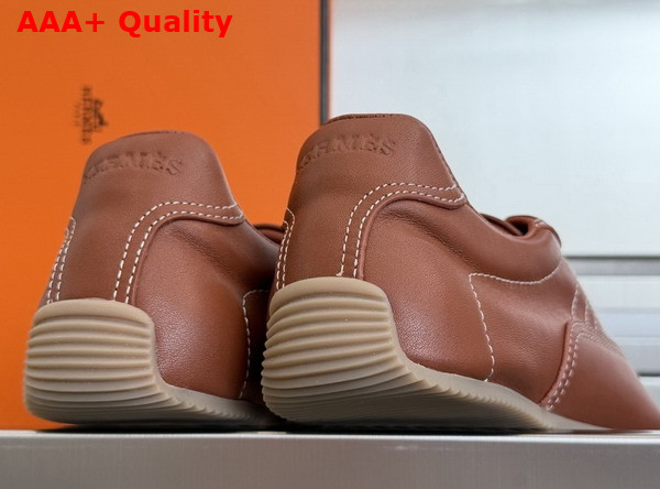 Hermes Master Sneaker in Marron Supple Calfskin with Thin Sole Replica