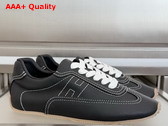 Hermes Master Sneaker in Noir Supple Calfskin with Thin Sole Replica