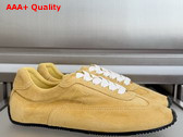 Hermes Master Sneaker in Yellow Suede Goatskin with Thin Sole Replica