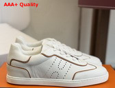 Hermes Match Sneaker Blanc and Naturel Sport Goatskin and Calfskin Replica