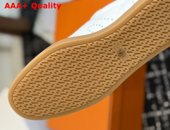 Hermes Match Sneaker in Blanc Sport Goatskin and Calfskin Replica