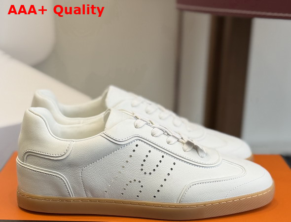 Hermes Match Sneaker in Blanc Sport Goatskin and Calfskin Replica