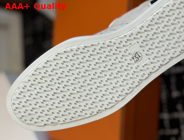 Hermes Match Sneaker in H Canvas and Calfskin Ecru and Noir Replica