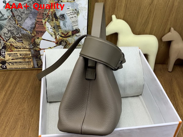 Hermes Medor Bag in Elephant Grey Togo Leather and Swift Calfskin Replica