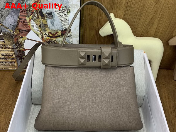 Hermes Medor Bag in Elephant Grey Togo Leather and Swift Calfskin Replica