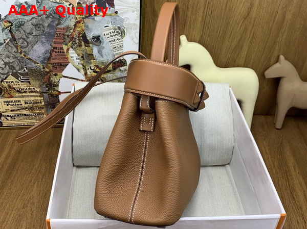 Hermes Medor Bag in Gold Togo Leather and Swift Calfskin Replica