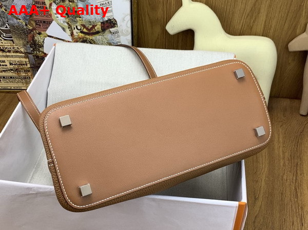 Hermes Medor Bag in Gold Togo Leather and Swift Calfskin Replica