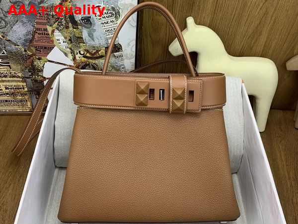 Hermes Medor Bag in Gold Togo Leather and Swift Calfskin Replica