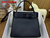 Hermes Medor Bag in Noir Togo Leather and Swift Calfskin Replica
