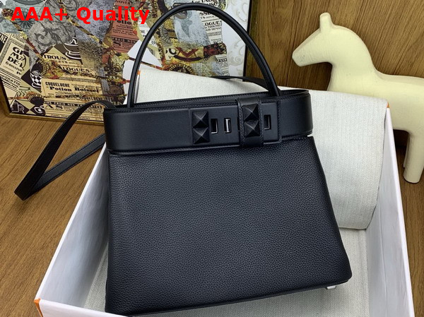 Hermes Medor Bag in Noir Togo Leather and Swift Calfskin Replica