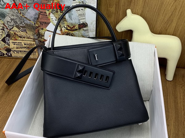 Hermes Medor Bag in Noir Togo Leather and Swift Calfskin Replica