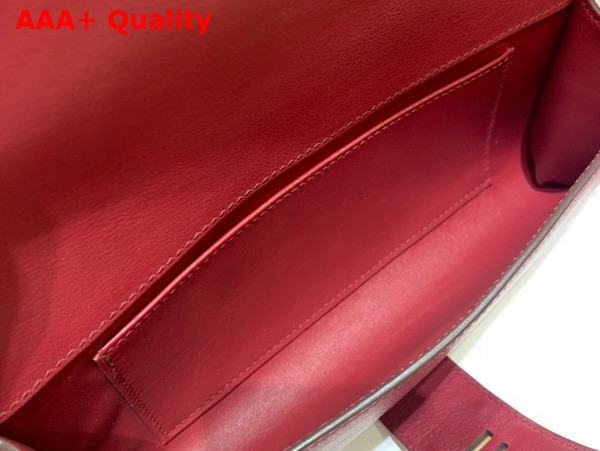 Hermes Medor Clutch in Burgundy Swift Calfskin Replica