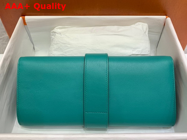 Hermes Medor Clutch in Pecock Blue Swift Calfskin Replica