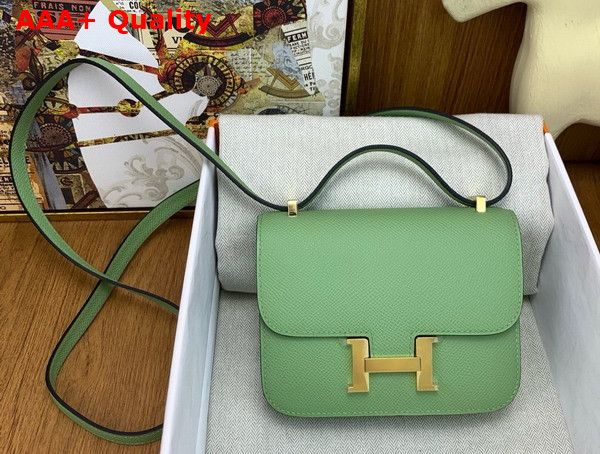 Hermes Micro Constance Bag in Avocado Green Epsom Calfskin Replica