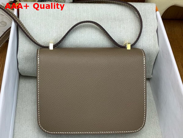 Hermes Micro Constance Bag in Elephant Gray Epsom Calfskin Replica