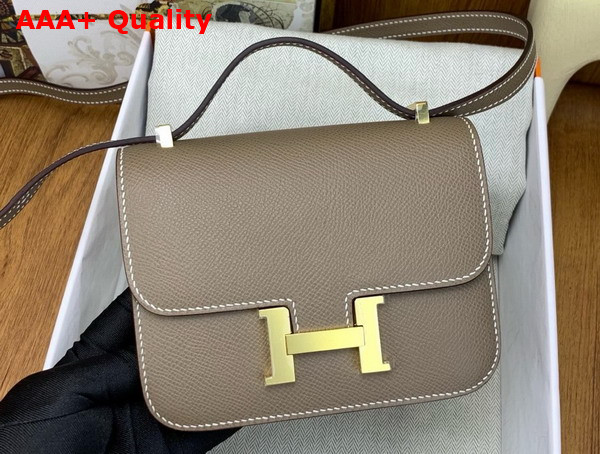 Hermes Micro Constance Bag in Elephant Gray Epsom Calfskin Replica