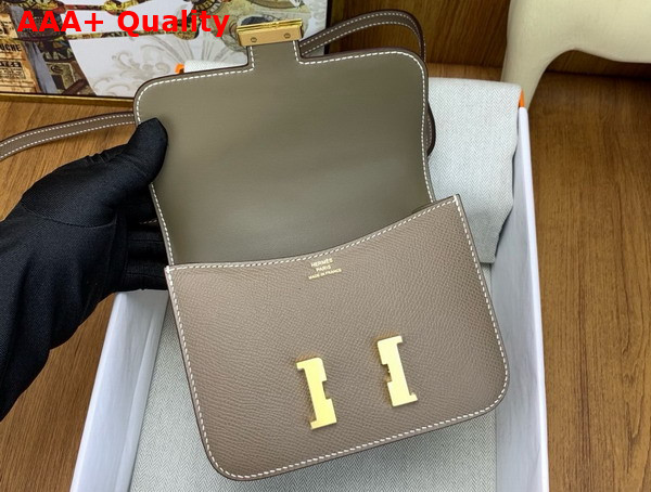 Hermes Micro Constance Bag in Elephant Gray Epsom Calfskin Replica