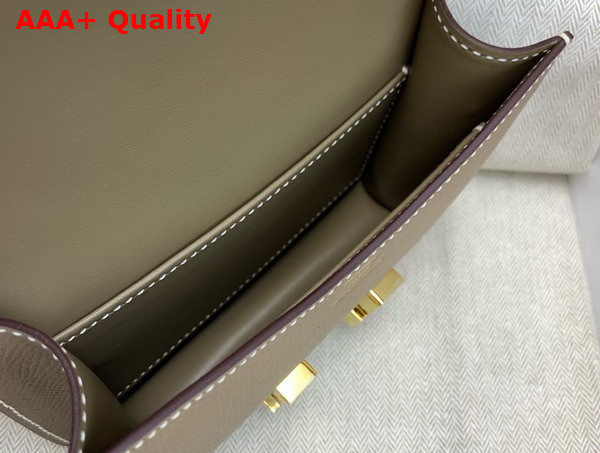 Hermes Micro Constance Bag in Elephant Gray Epsom Calfskin Replica
