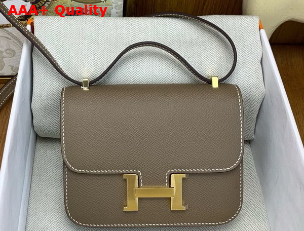 Hermes Micro Constance Bag in Elephant Gray Epsom Calfskin Replica