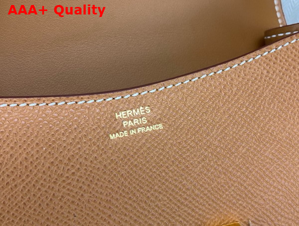 Hermes Micro Constance Bag in Gold Brown Epsom Calfskin Replica