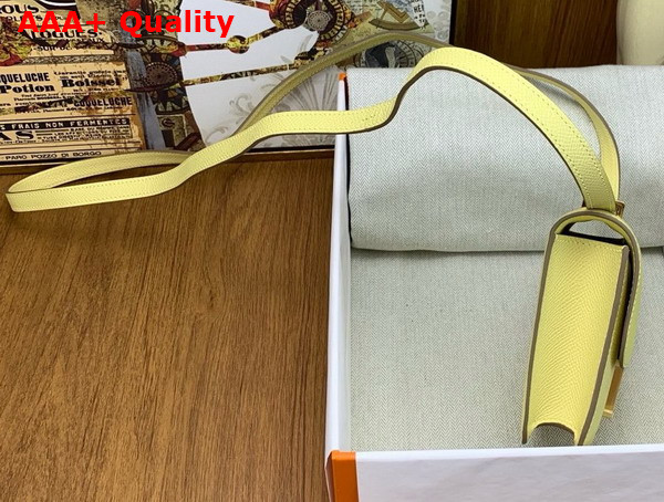 Hermes Micro Constance Bag in Light Yellow Epsom Calfskin Replica