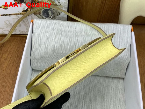 Hermes Micro Constance Bag in Light Yellow Epsom Calfskin Replica