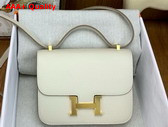 Hermes Micro Constance Bag in Milk White Epsom Calfskin Replica
