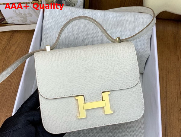 Hermes Micro Constance Bag in Milk White Epsom Calfskin Replica