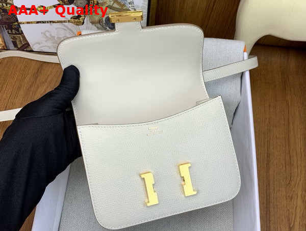 Hermes Micro Constance Bag in Milk White Epsom Calfskin Replica