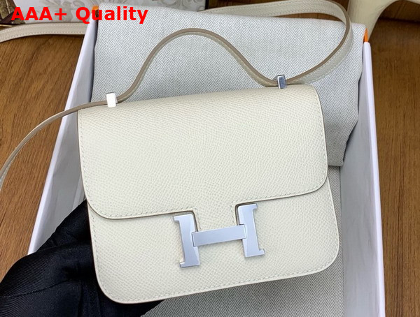 Hermes Micro Constance Bag in Milk White Epsom Calfskin Replica