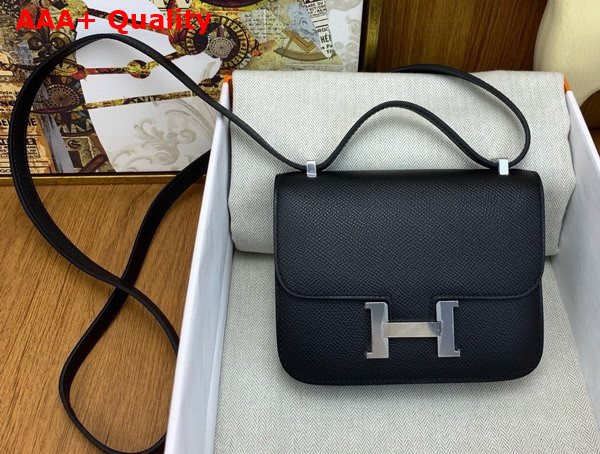Hermes Micro Constance Bag in Noir Epsom Calfskin Replica