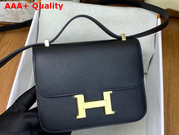 Hermes Micro Constance Bag in Noir Epsom Calfskin Replica
