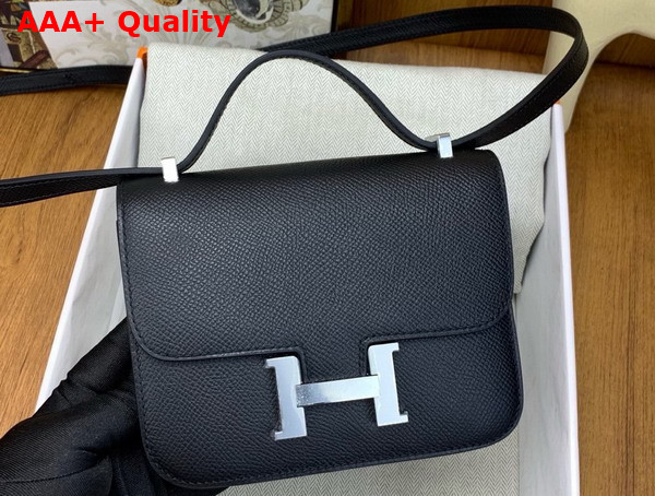 Hermes Micro Constance Bag in Noir Epsom Calfskin Replica