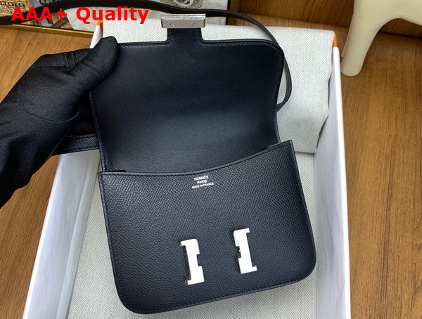 Hermes Micro Constance Bag in Noir Epsom Calfskin Replica