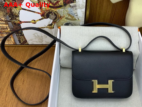 Hermes Micro Constance Bag in Noir Epsom Calfskin Replica