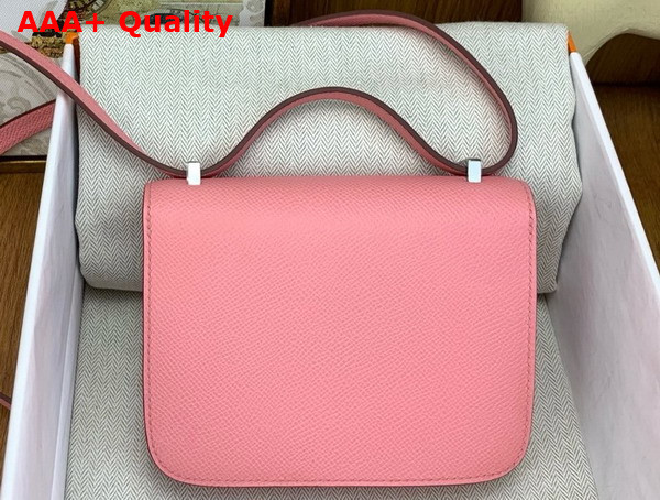 Hermes Micro Constance Bag in Powder Pink Epsom Calfskin Replica