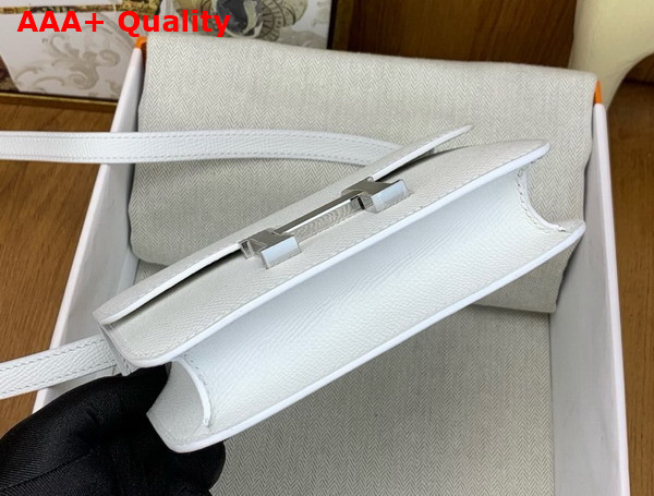 Hermes Micro Constance Bag in White Epsom Calfskin Replica