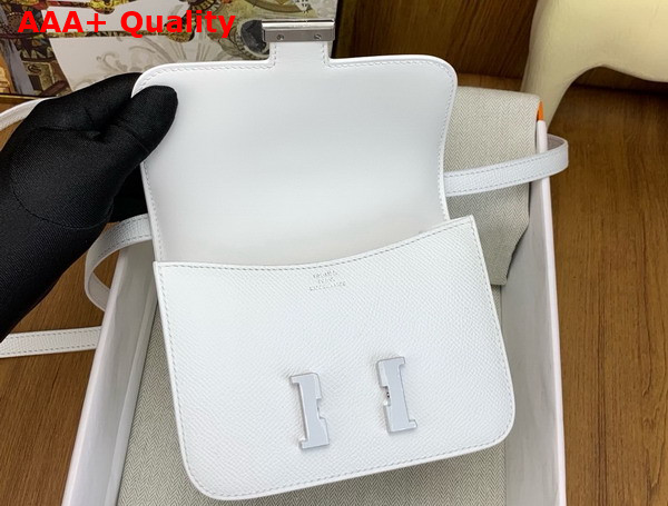 Hermes Micro Constance Bag in White Epsom Calfskin Replica