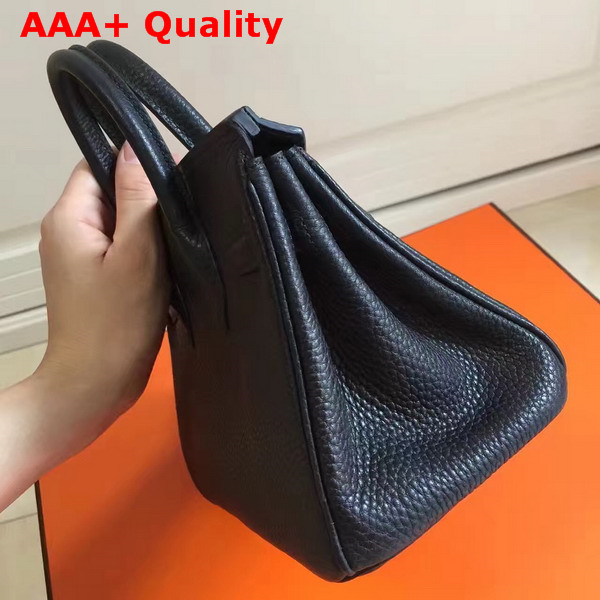 Hermes Mini Birkin Bag in Black with Shoulder Strap Replica