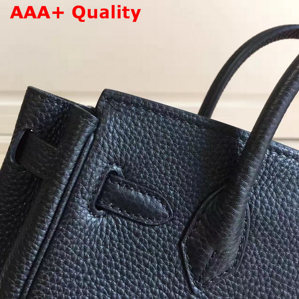 Hermes Mini Birkin Bag in Black with Shoulder Strap Replica