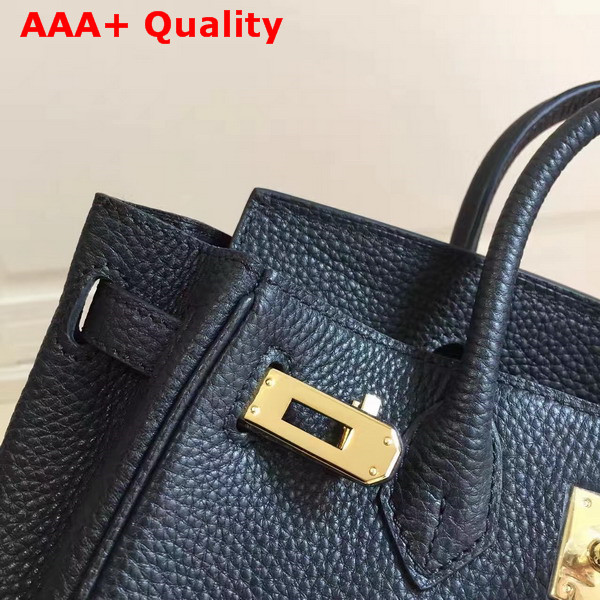 Hermes Mini Birkin Bag in Black with Shoulder Strap Replica