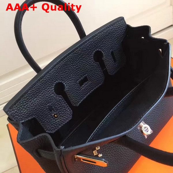 Hermes Mini Birkin Bag in Black with Shoulder Strap Replica