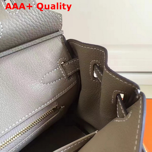 Hermes Mini Birkin Bag in Grey with Shoulder Strap Replica
