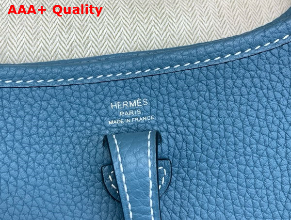 Hermes Mini Evelyn Bag in Denim Blue Taurillon Clemence Leather Replica