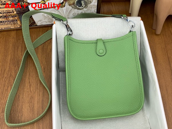 Hermes Mini Evelyn Bag in Green Taurillon Clemence Leather Replica