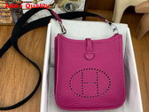 Hermes Mini Evelyn Bag in Light Purple Taurillon Clemence Leather Replica