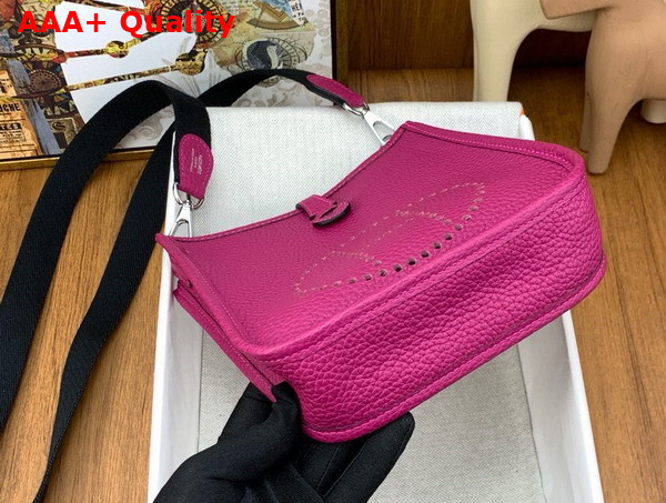 Hermes Mini Evelyn Bag in Light Purple Taurillon Clemence Leather Replica