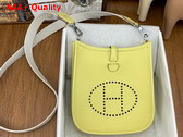 Hermes Mini Evelyn Bag in Light Yellow Taurillon Clemence Leather Replica