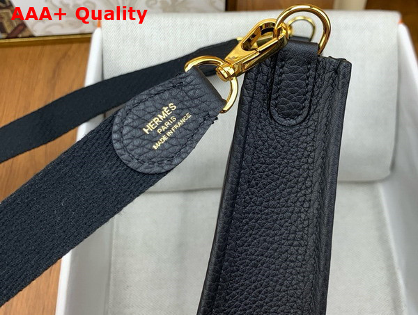 Hermes Mini Evelyn Bag in Noir Taurillon Clemence Leather Replica