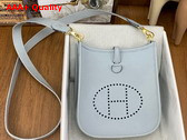 Hermes Mini Evelyn Bag in Pale Blue Taurillon Clemence Leather Replica